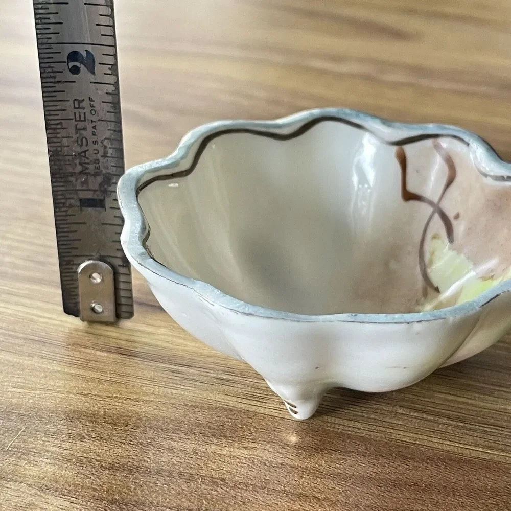 Vintage Hand Painted Footed Nippon Salt Cellar Open Salt